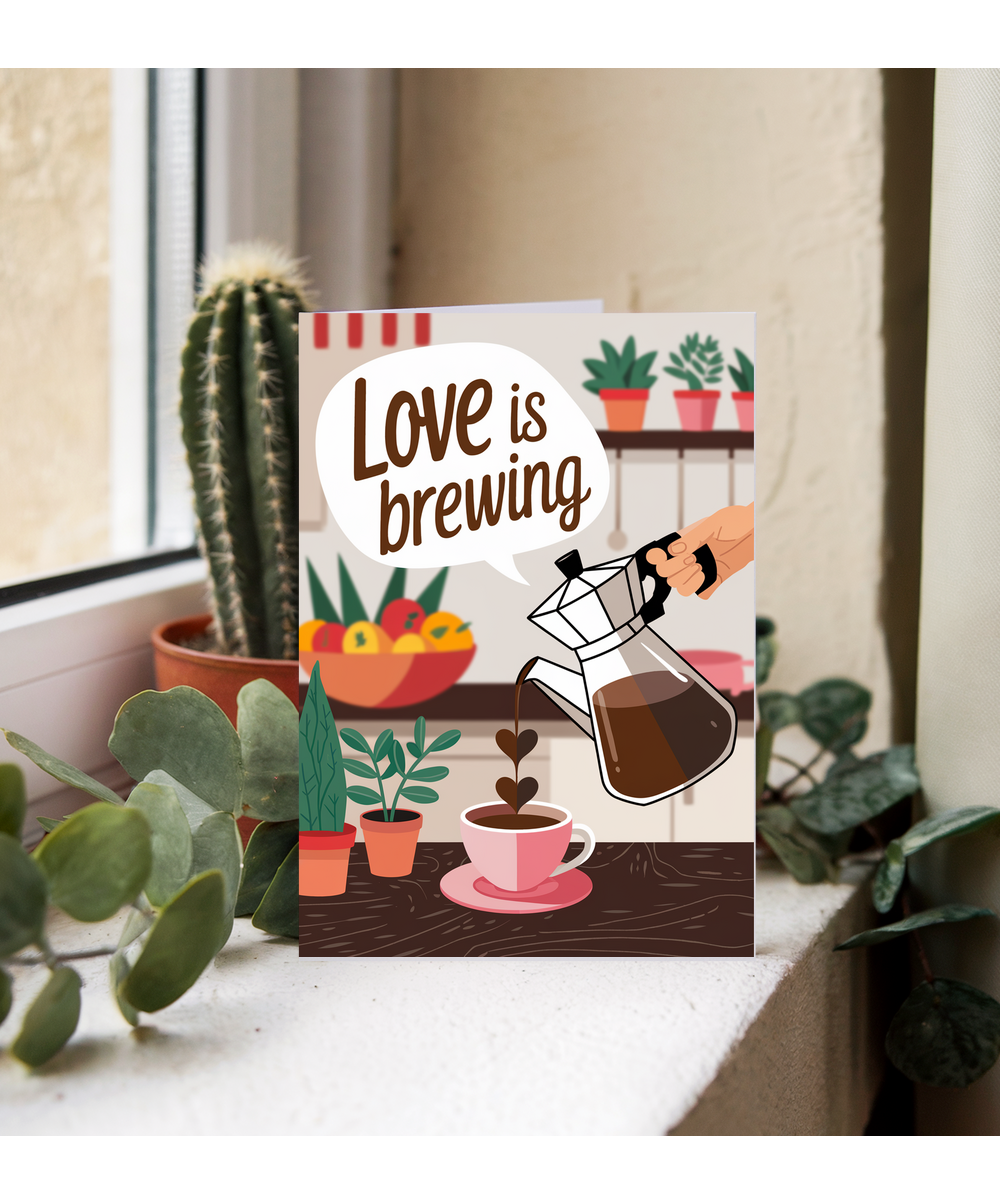Love is brewing Greeting Card