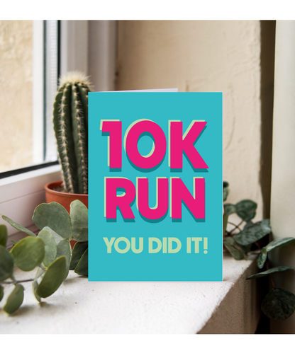 Well Done Card for Runners Milestone Completing 10km Run