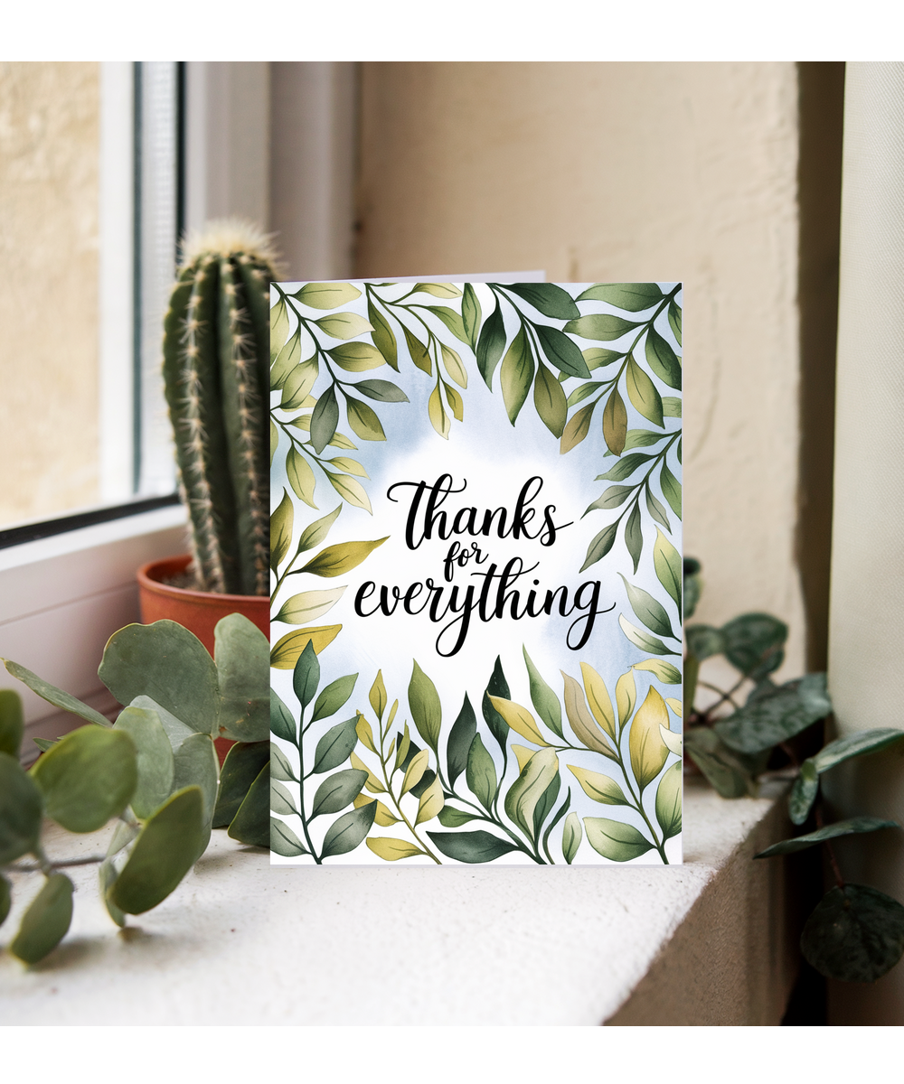 Thanks for Everything Card for mum dad