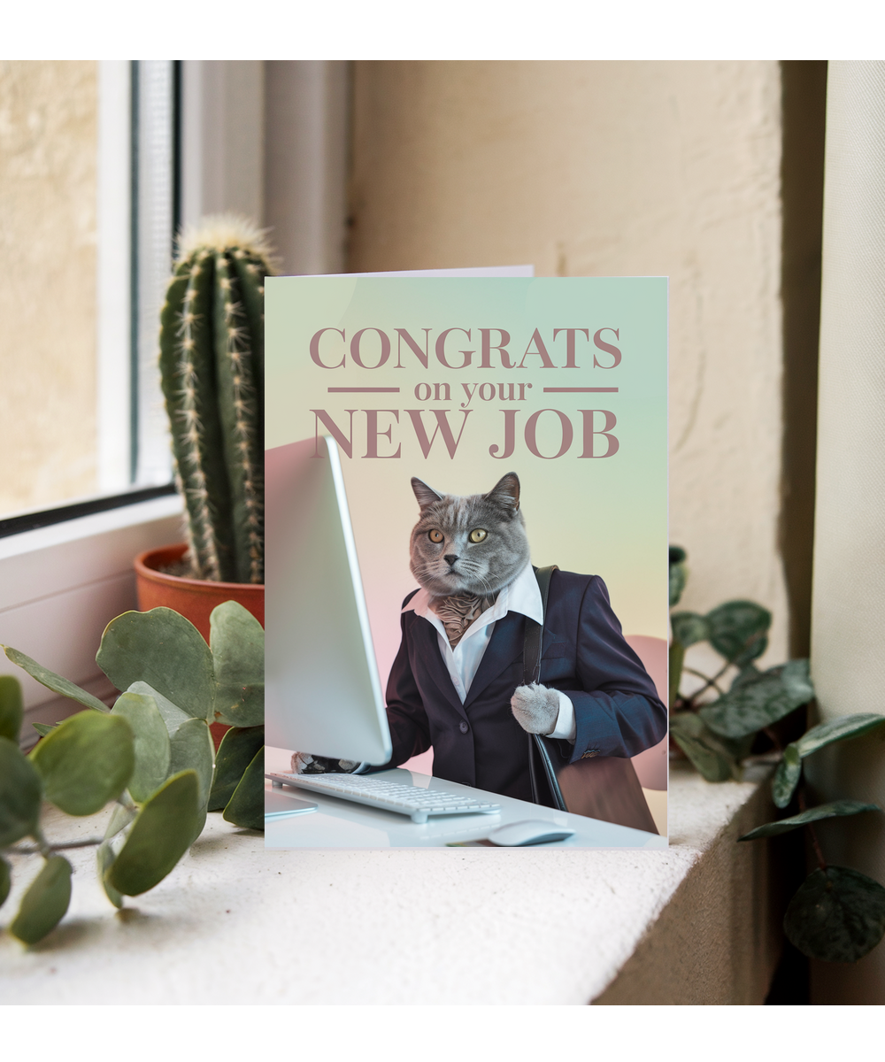 New Job with Cat with a Briefcase