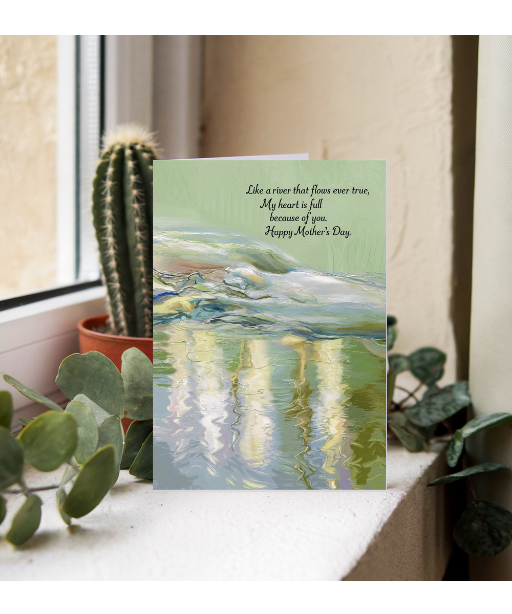 Happy Mother's Day Card Love flows Traditional poem