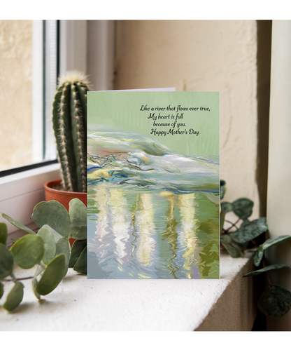 Happy Mother's Day Card Love flows Traditional poem