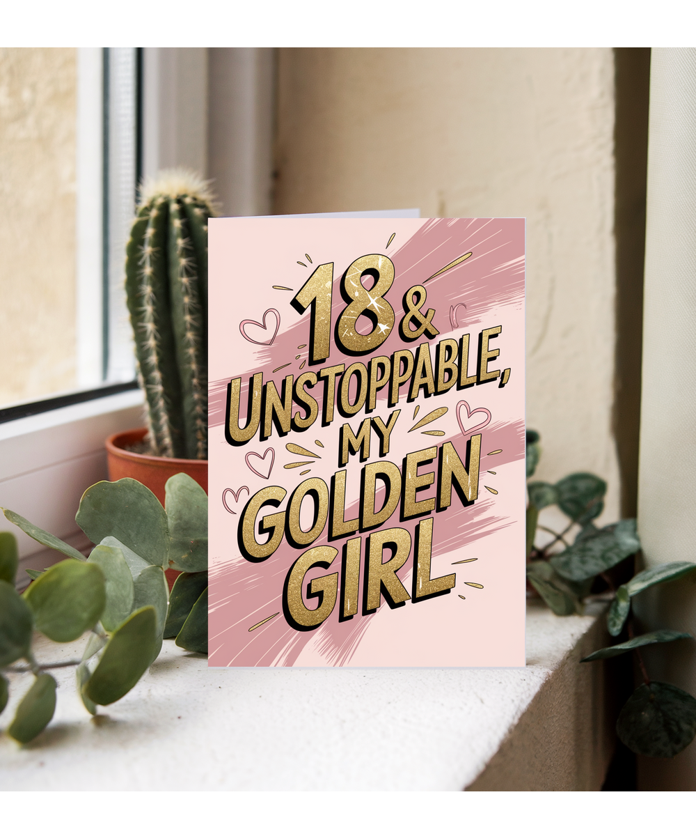 18th Birthday Card My Golden Girl