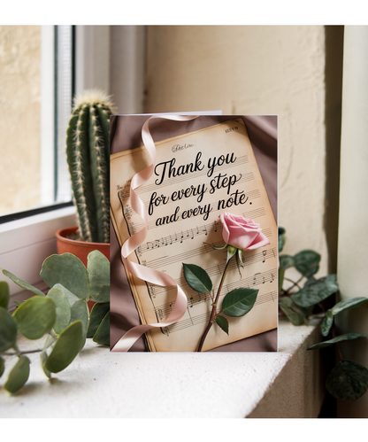 Thank you for every step and every note