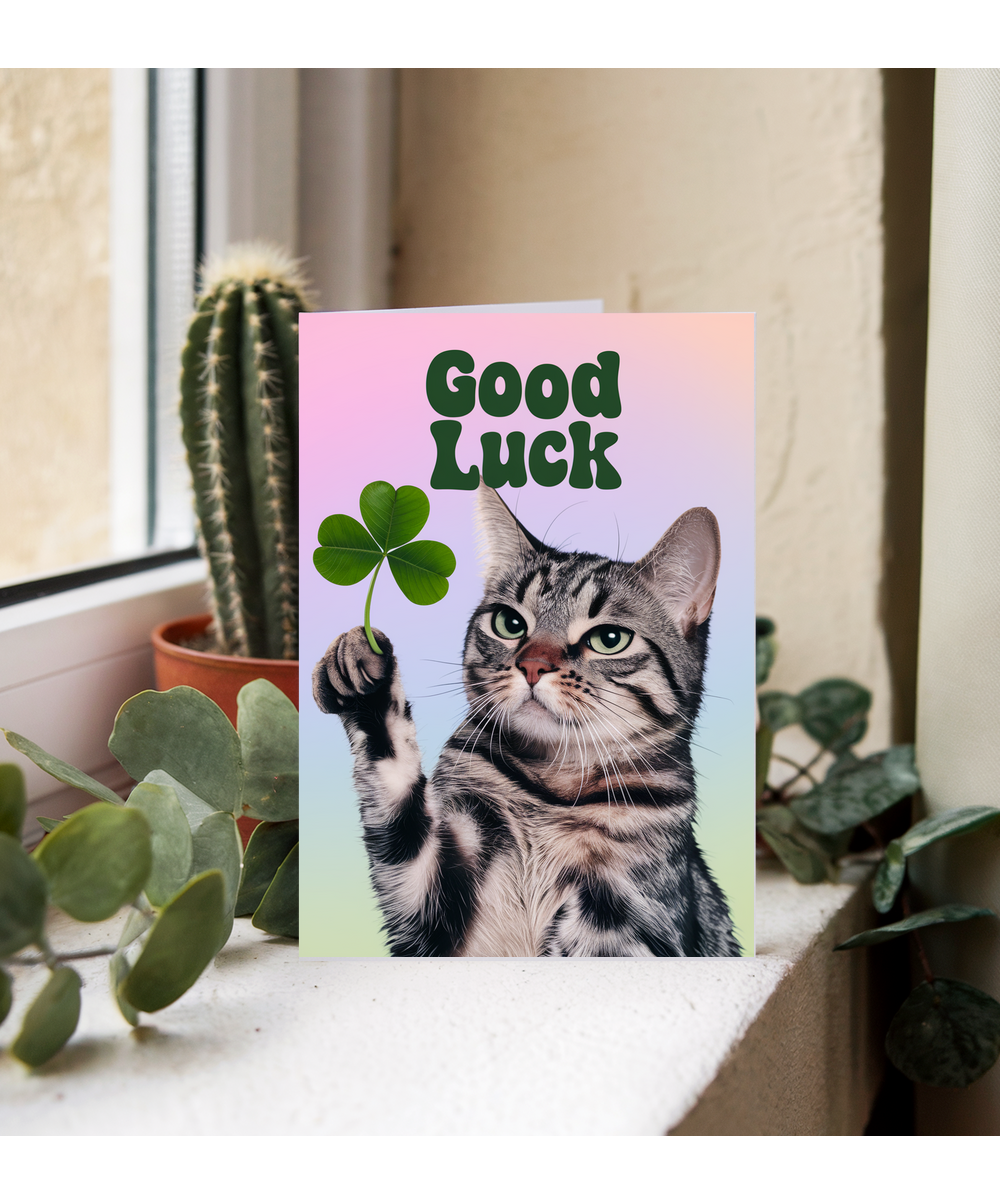 Good Luck with Cat with Lucky Charm