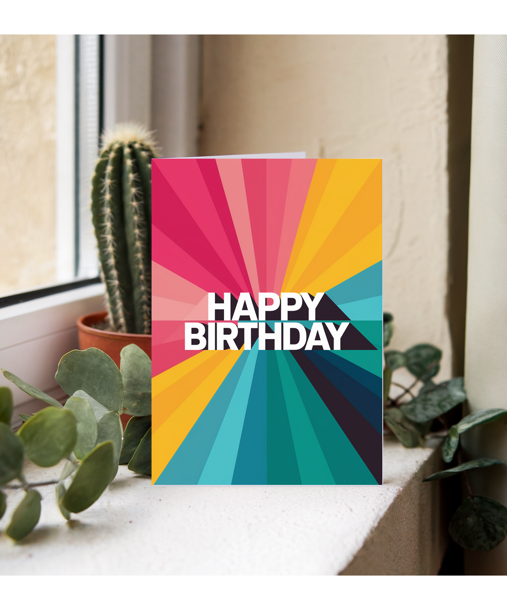 Bold Color Blocks with Gradient Transition