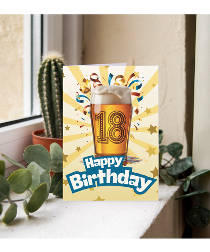 Happy 18th birthday beer celebration