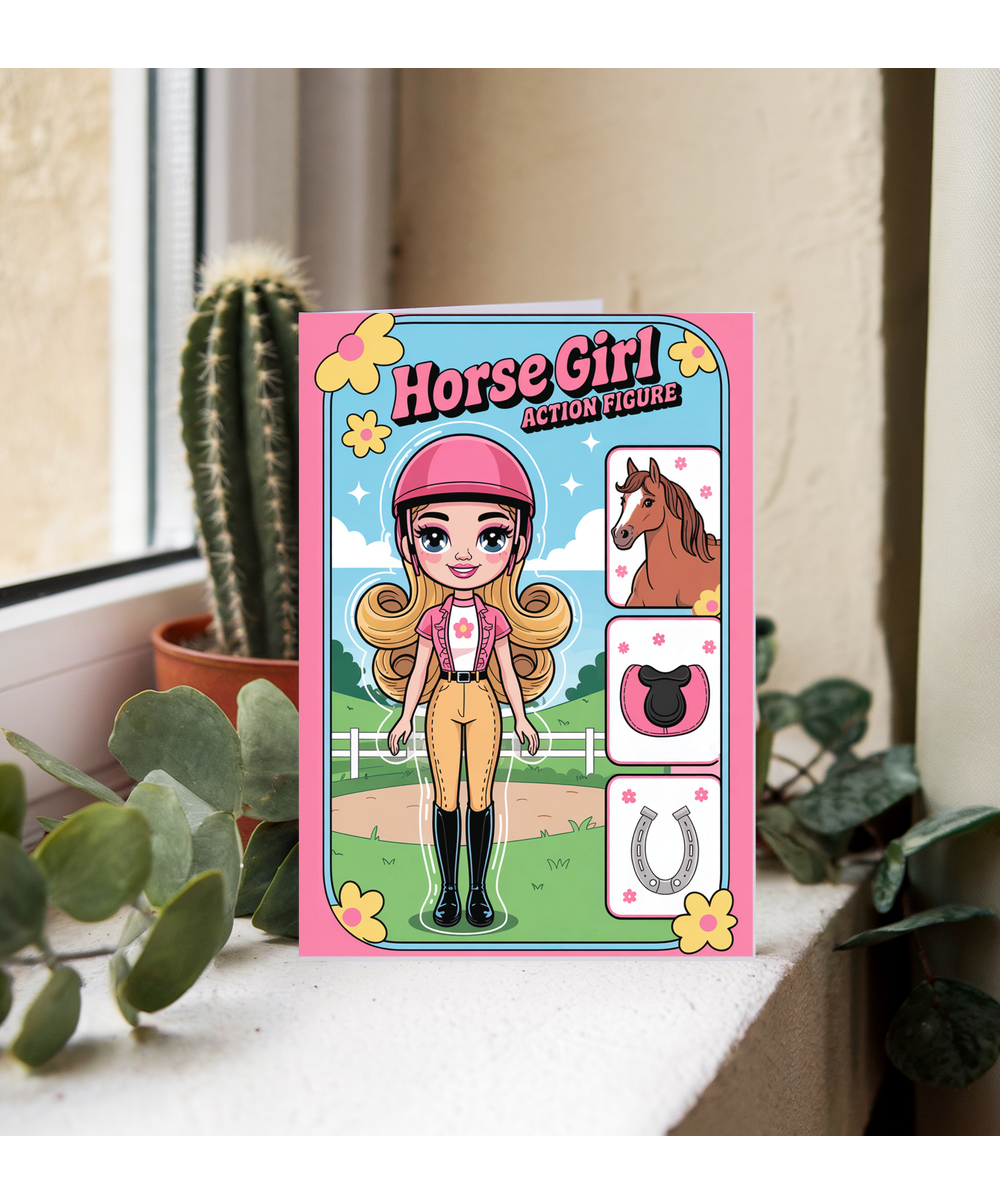 horse girl action figure card