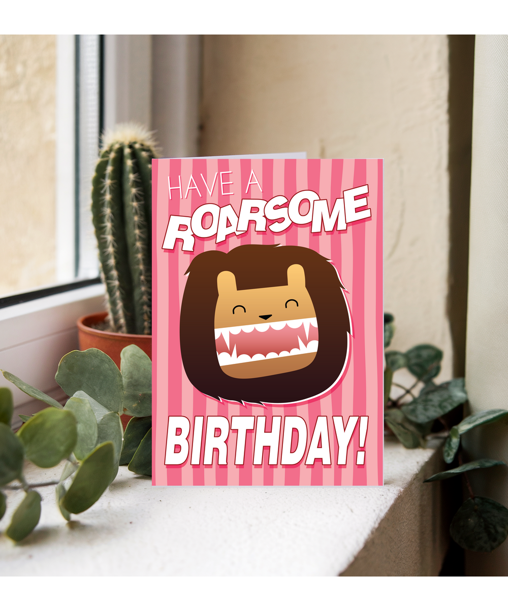 Kids Pink Have a Raorsome Birthday