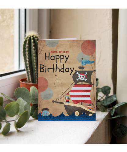 Happy Birthday card Ahoy, Matey