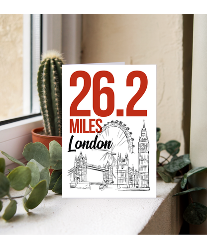 Good Luck and Congratulations Card for Marathon Runner in London City