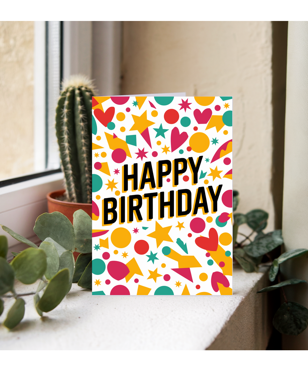 Vibrant Confetti on a White Background