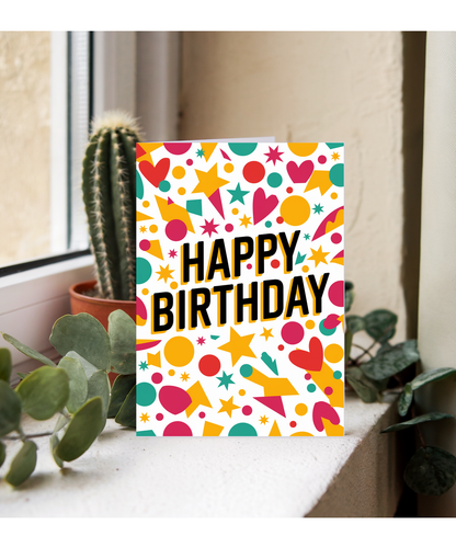 Vibrant Confetti on a White Background