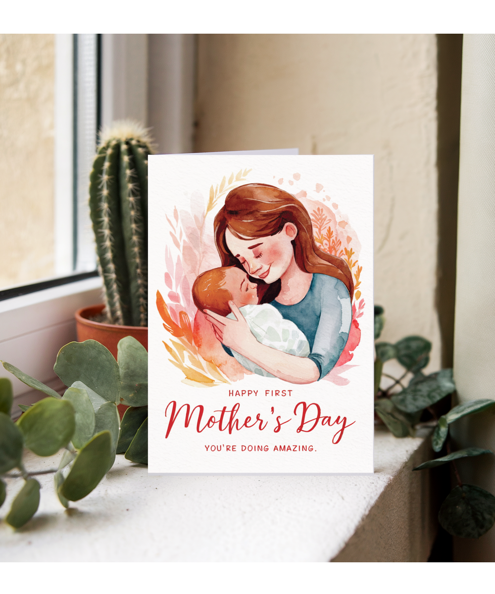 happy first mother's day, you're doing amazing