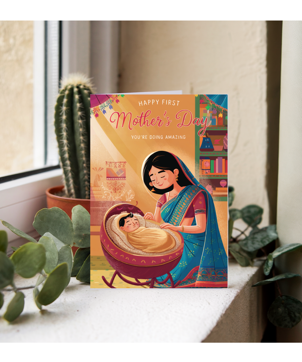 happy first mother's day you're doing amazing Indian mother