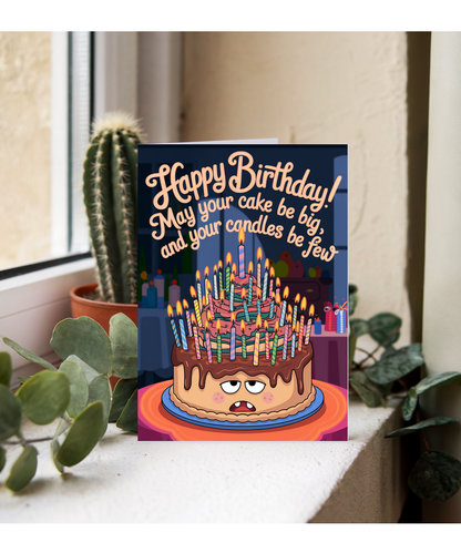 Happy Birthday Card May Your Cake Be Big