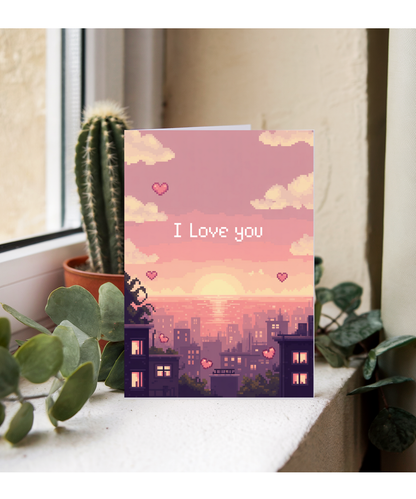 Valentines pixel i love you