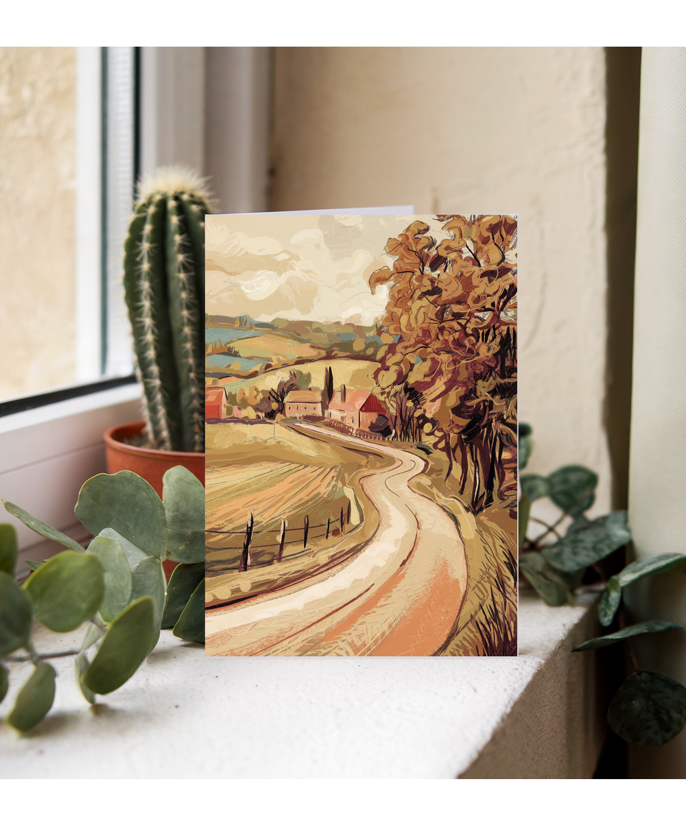 Landscape old master card style