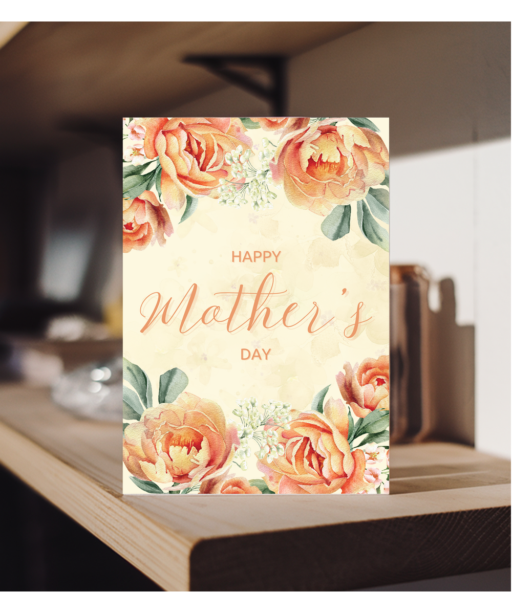 happy mother's day orange peonies