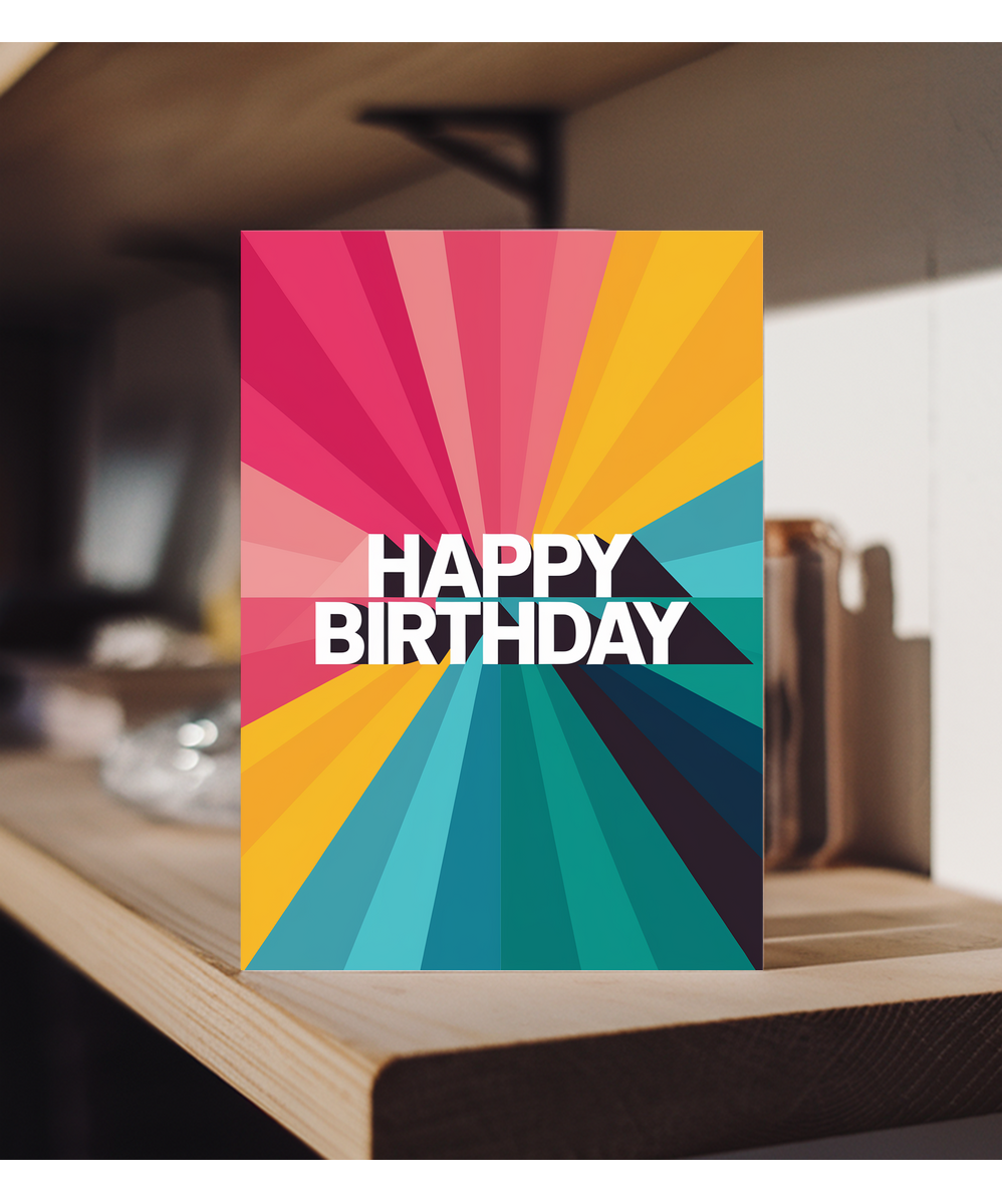 Bold Color Blocks with Gradient Transition