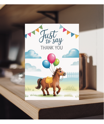 Thank You Card for Horse Riding Instructor Just to Say