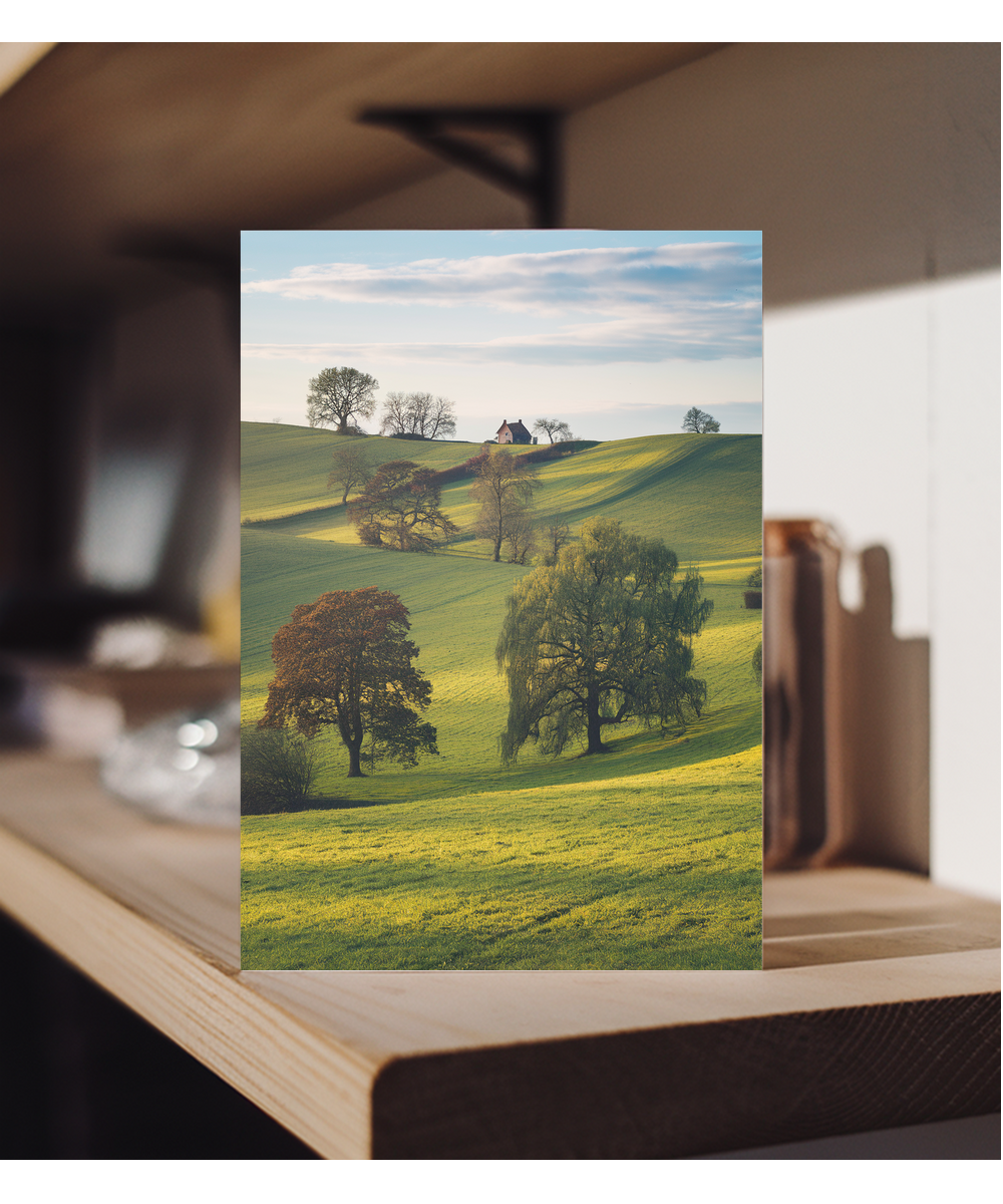 Yorkshire countryside with rolling green hills