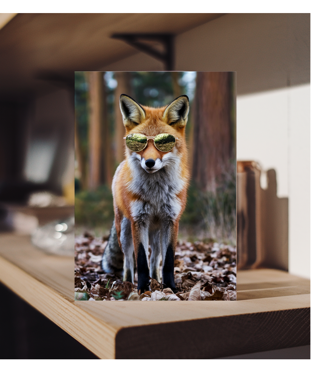 Fox in Mirrored Glasses