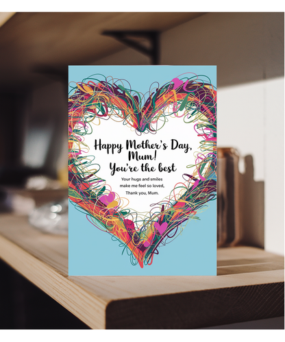Mothers Day Card Mum! You're the Best from son