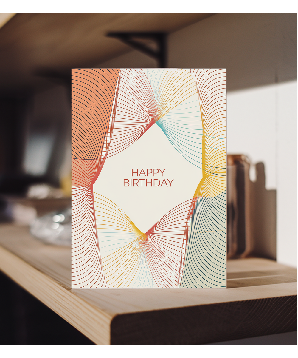 Overlapping Curves in Bright Colors