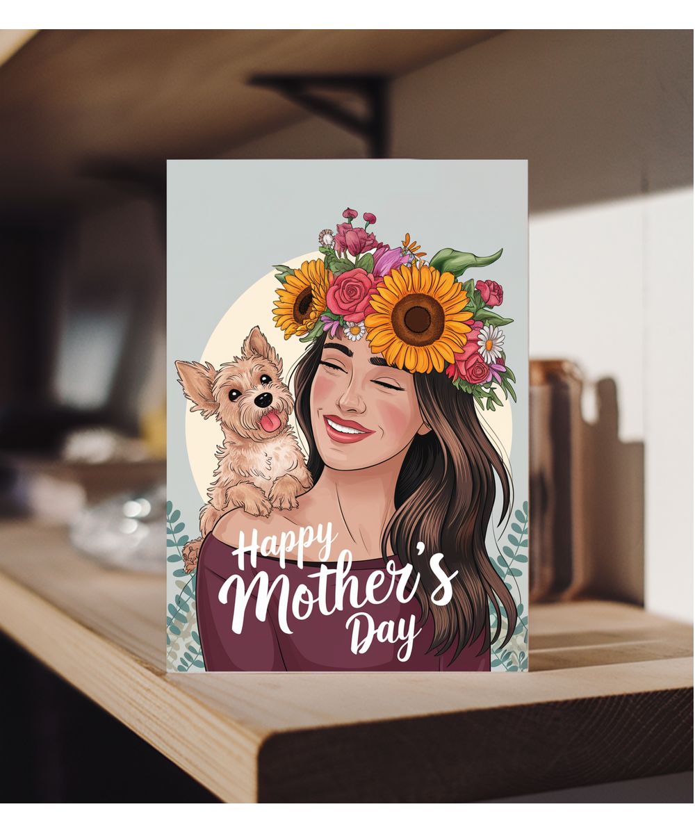 Happy Mothers Day with Puppy