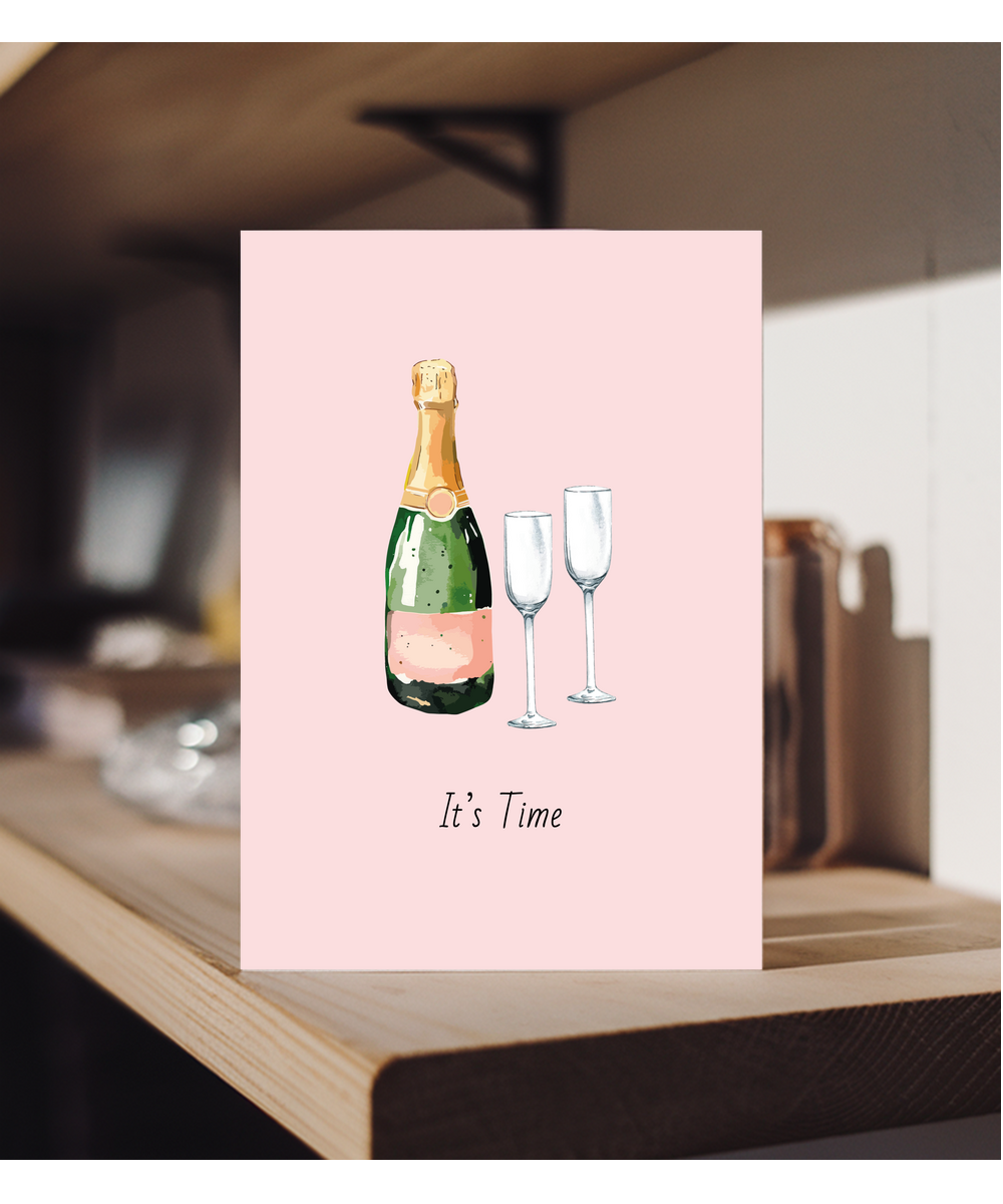 Minimalist Its Time for Celebration Card for Birthdays Anniversaries Achievements
