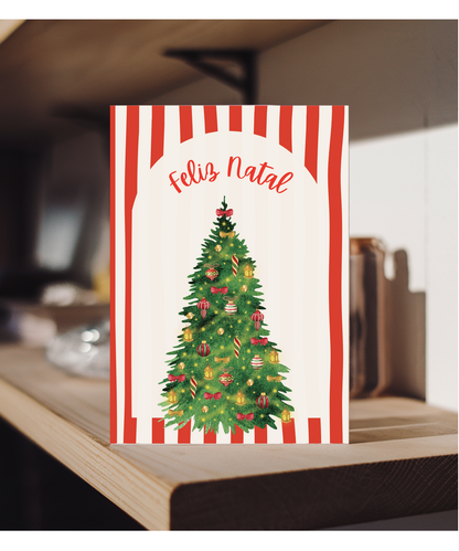 trendy Merry Christmas Feliz Natal Portuguese