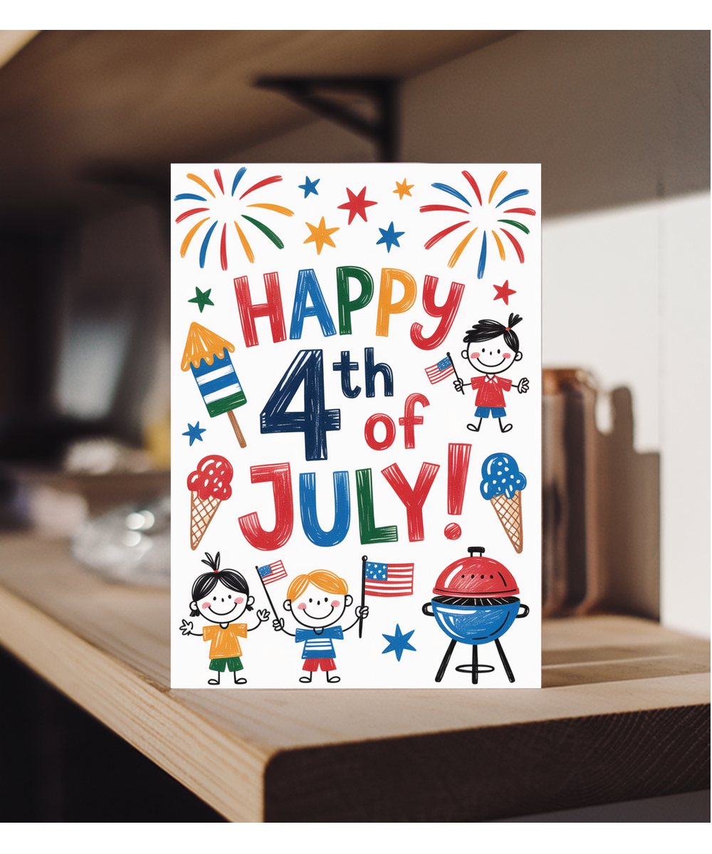 Independance Day american kids drawings