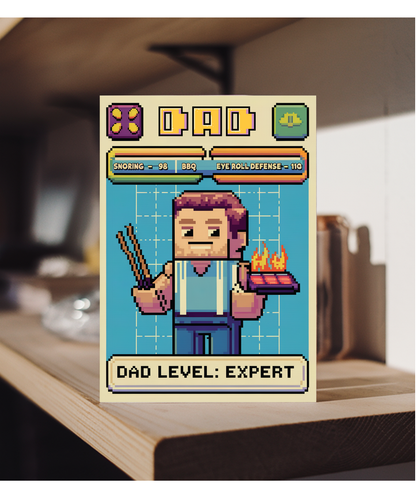 Fathers day Pixel game card