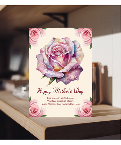 Mothers Day Card beautiful mum Happy Traditional poem