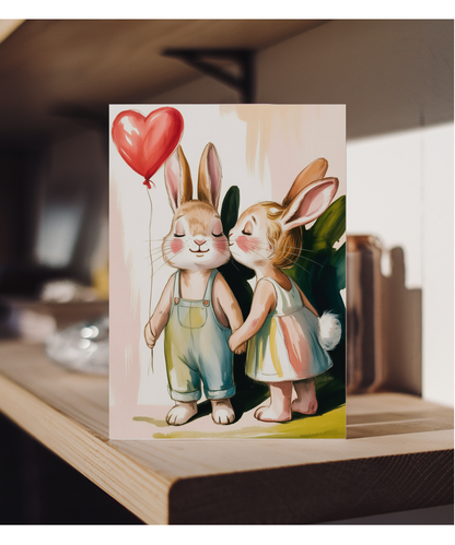 Valentines Bunnies in love