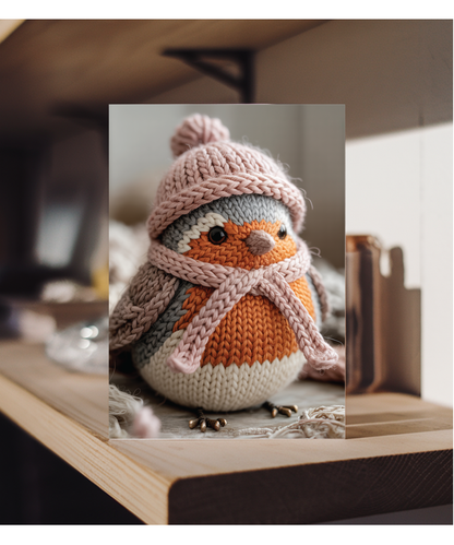 Knitted robin