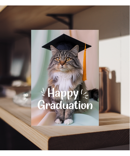 Happy Graduation with Cat with a Cap