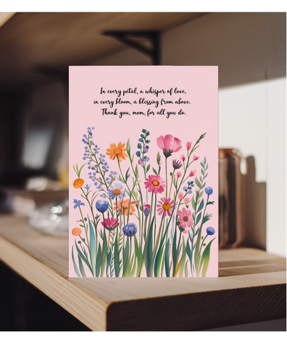 Mothers Day Card Thank you mum Traditional poem