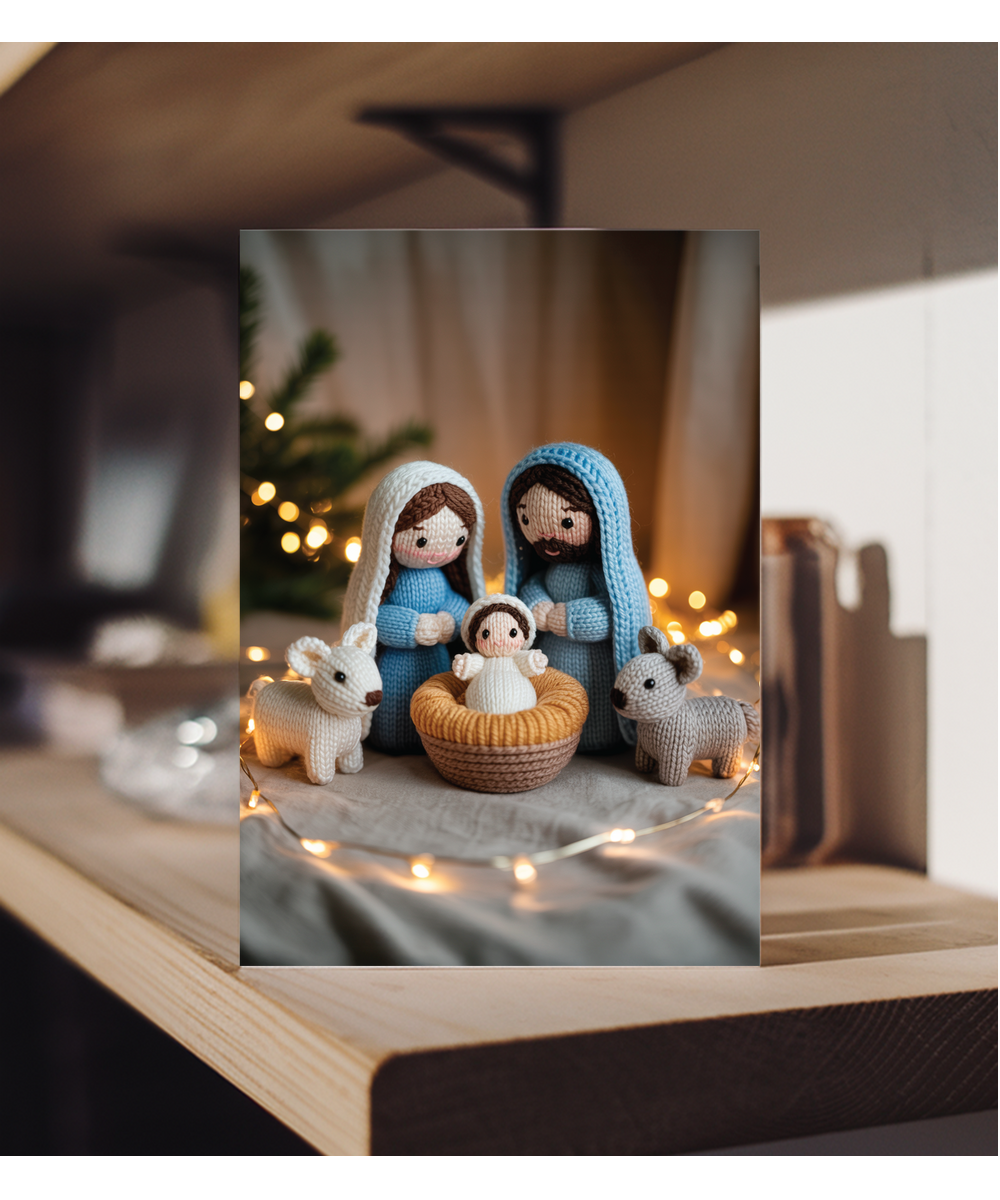 Knitted christmas nativity
