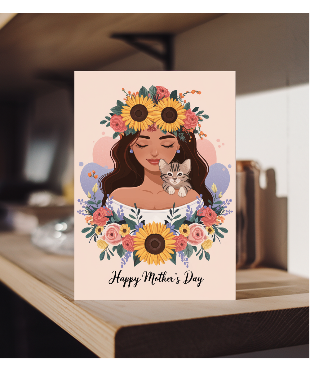 Happy Mothers Day with Kitten