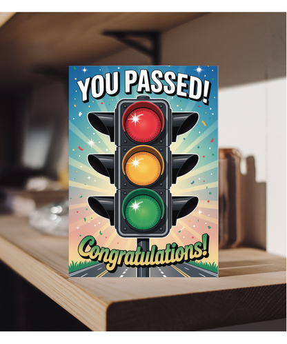 you passed! congratulations red lights