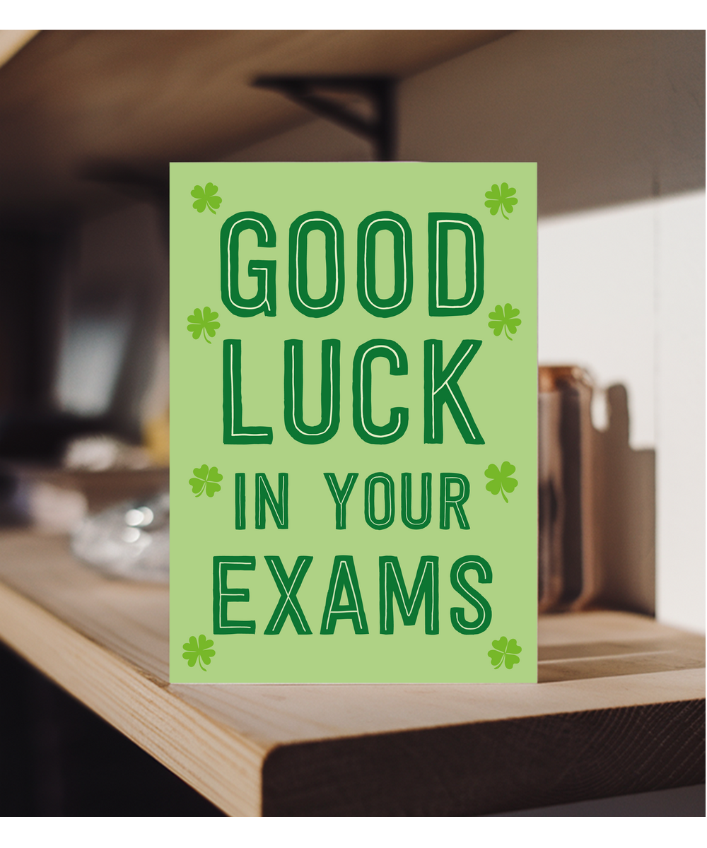 Good Luck in Your Exams with Shamrocks