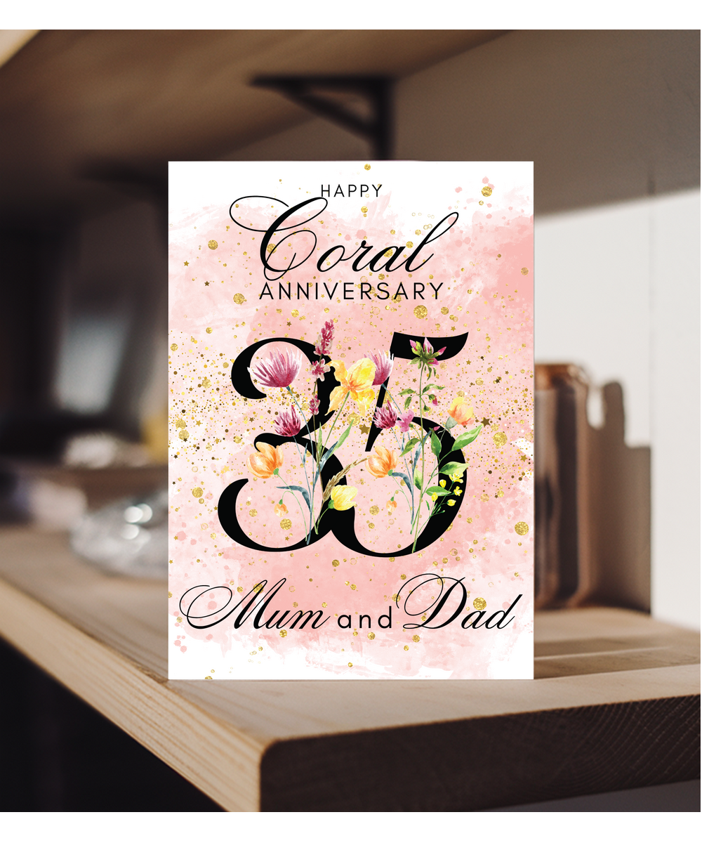 A5 Coral anniversary mum and dad