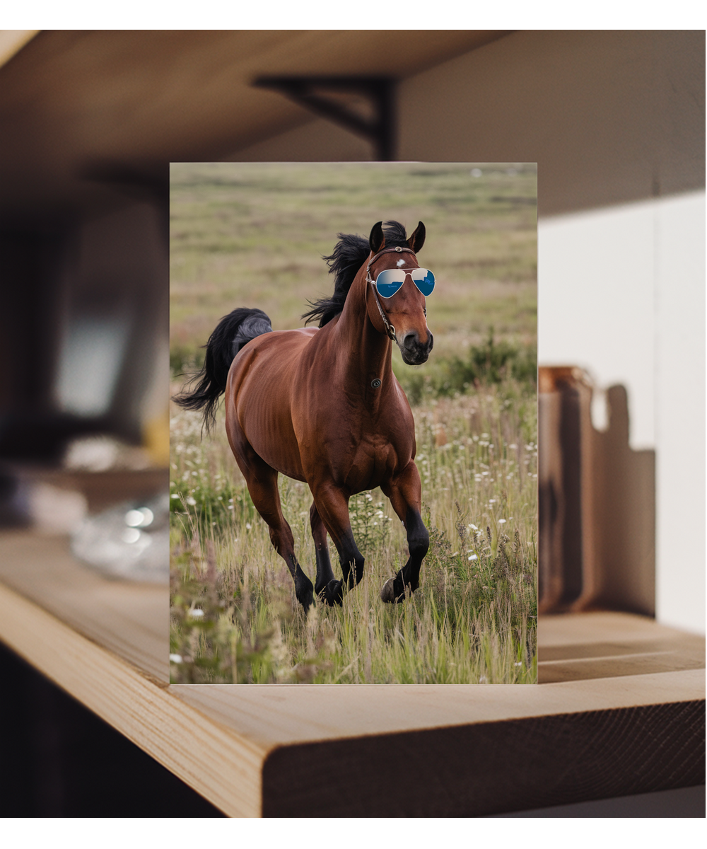 Horse in Aviator Glasses