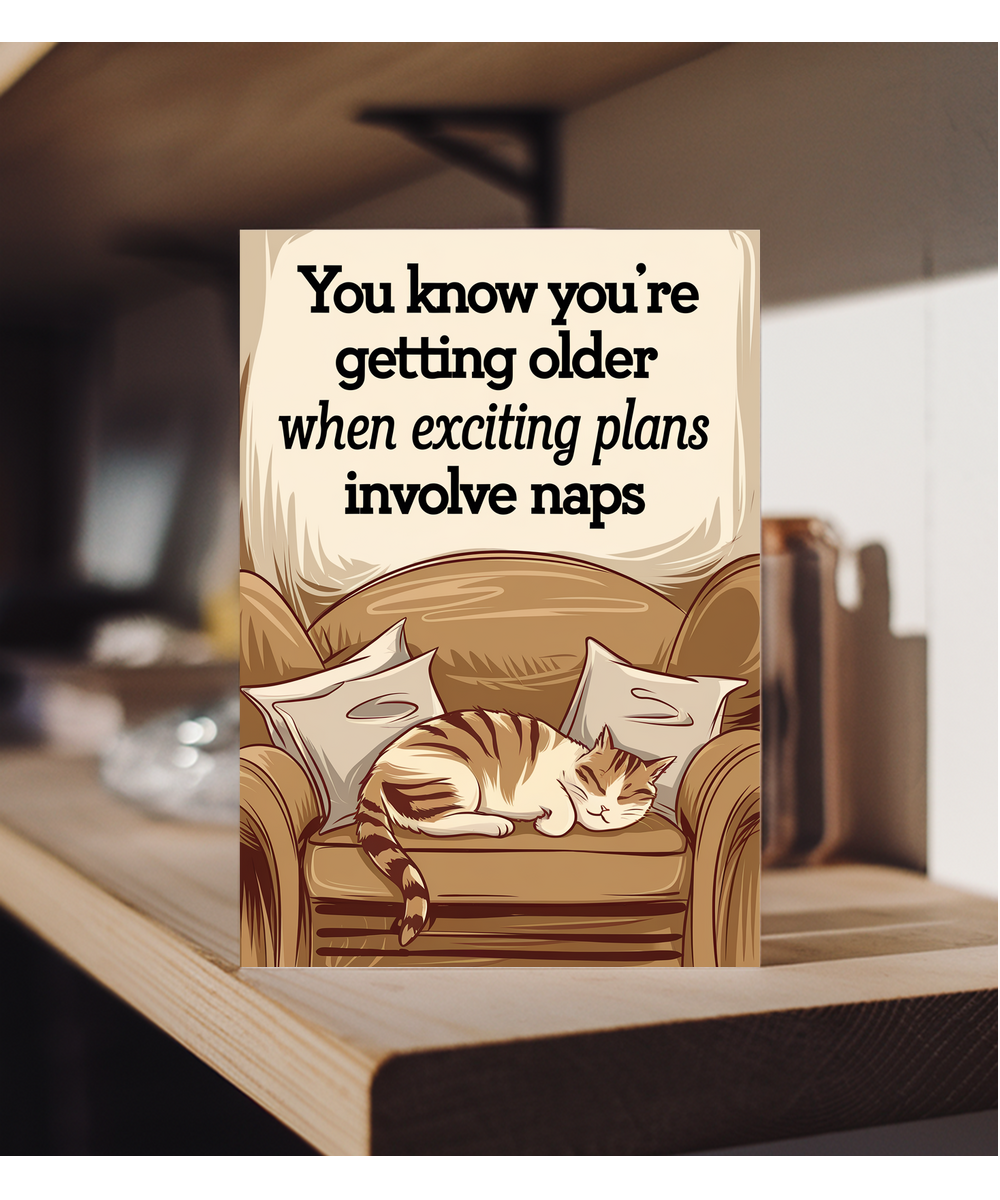 Happy Birthday Card Exciting Plans Involve Naps