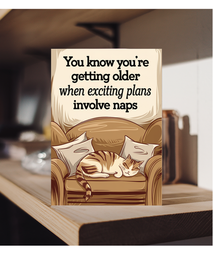 Happy Birthday Card Exciting Plans Involve Naps