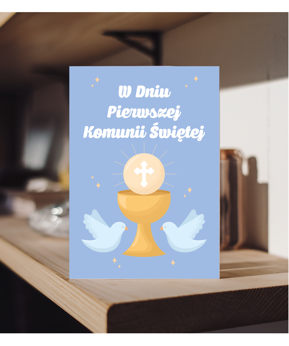 Polish First Holy Communion Card W Dnui Pierwszej Komunii Sweitej