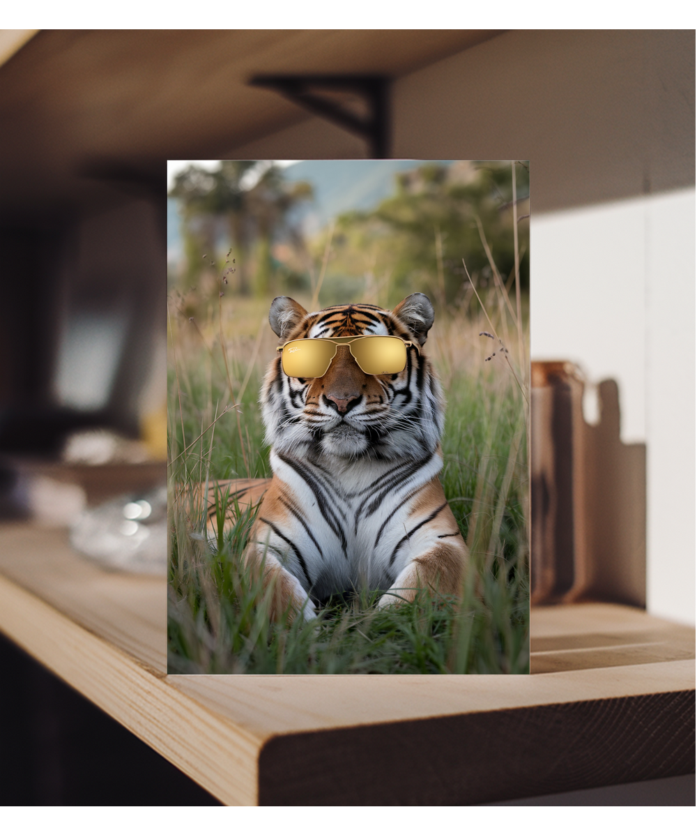 Tiger with Gold-Tinted Shades