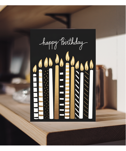 Happy Birthday Gold Candles For Him